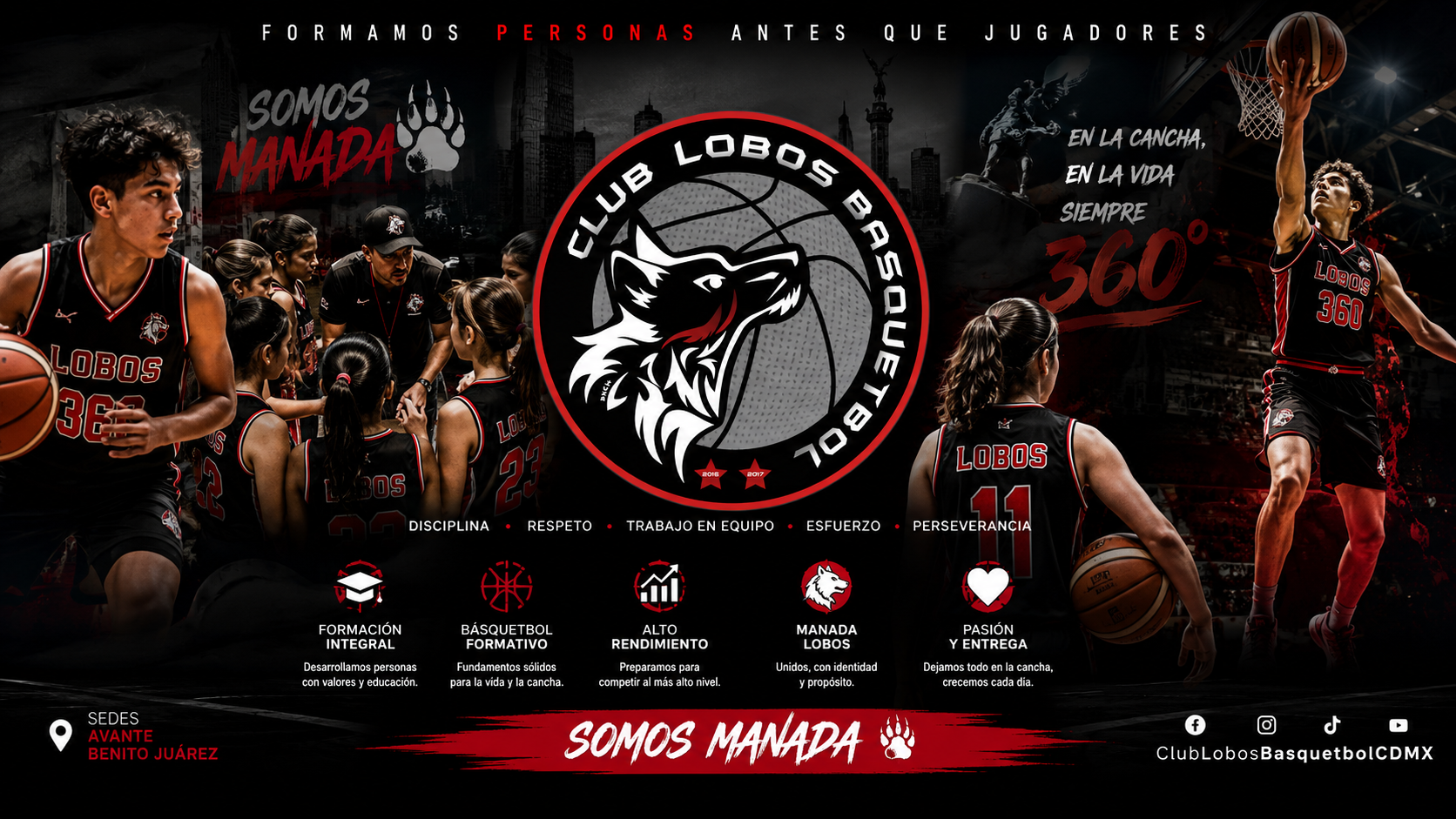 Club Lobos Básquetbol CDMX - Somos Manada, formamos personas antes que jugadores